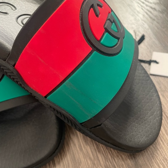Gucci slides “GG Interlock Black-Red-Green” Women’s 38 - Picture 5 of 8